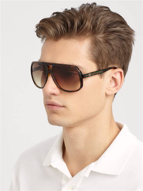 gucci men's aviator sunglasses|gucci unisex aviator sunglasses.